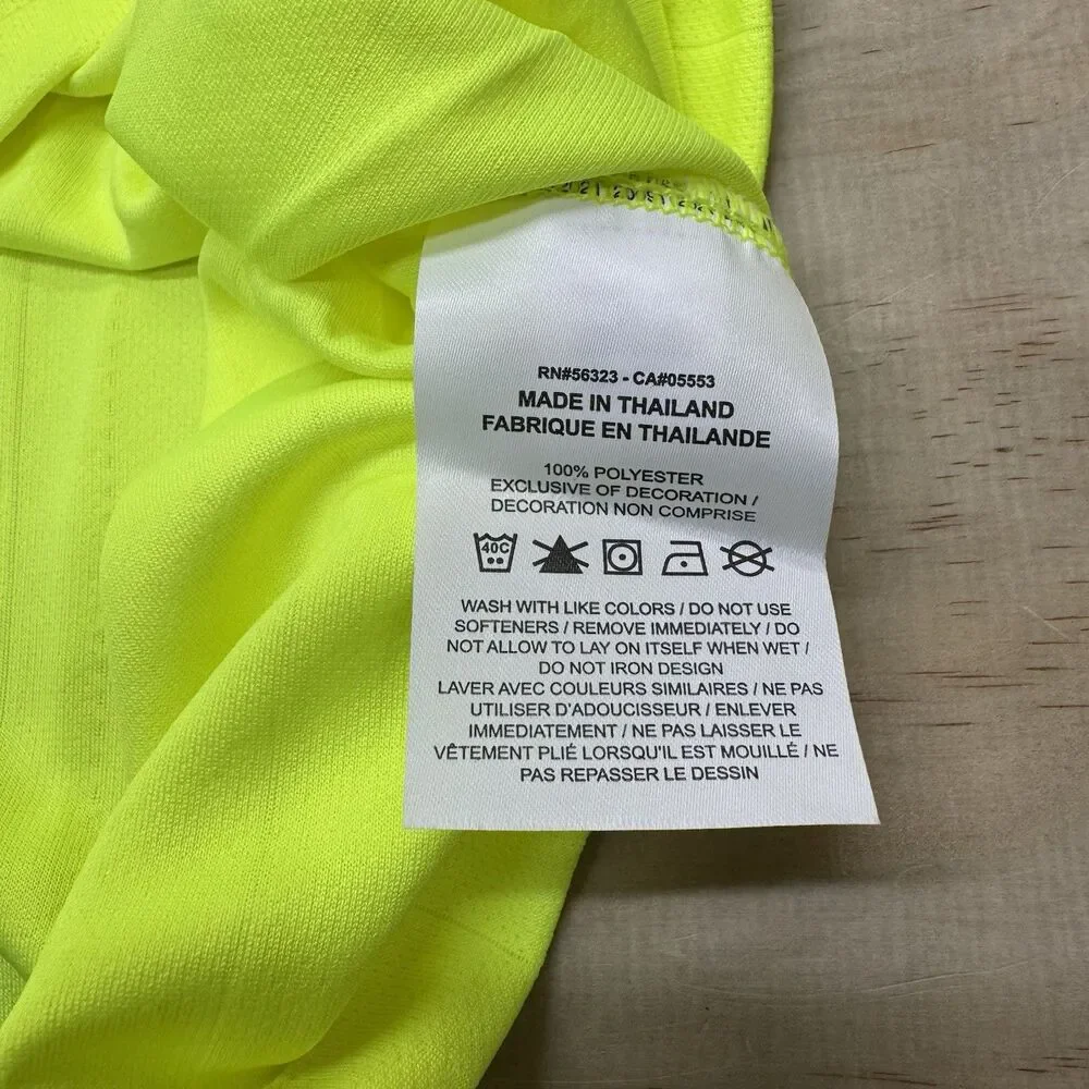 NEW Nike Dri-FIT Soccer Referee Jersey Shirt SLIM Fit Volt XL Mens DH8027-702 - Picture 8 of 15